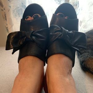 Guess cork platform mules